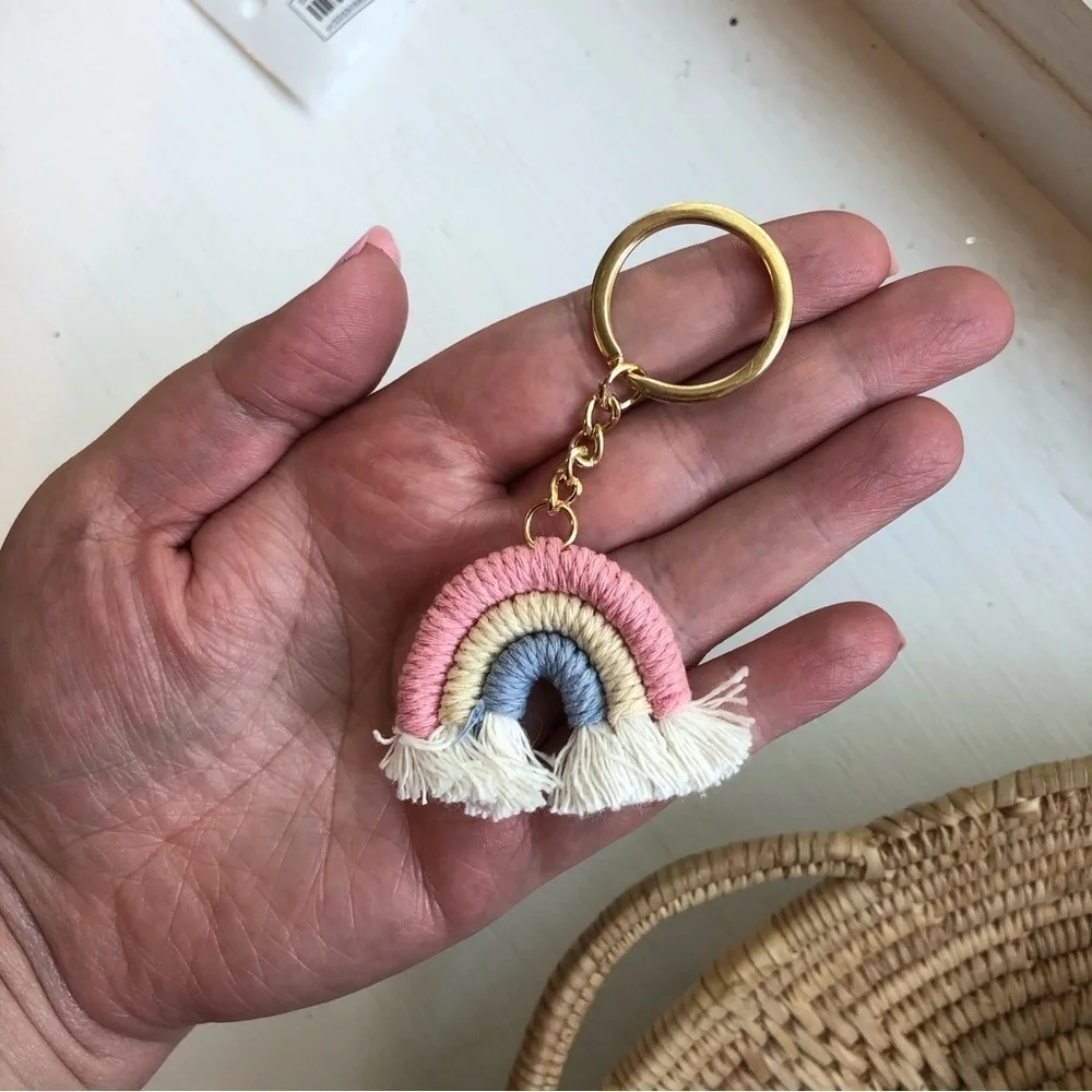 BOHO rainbow keychain for diaper bag
